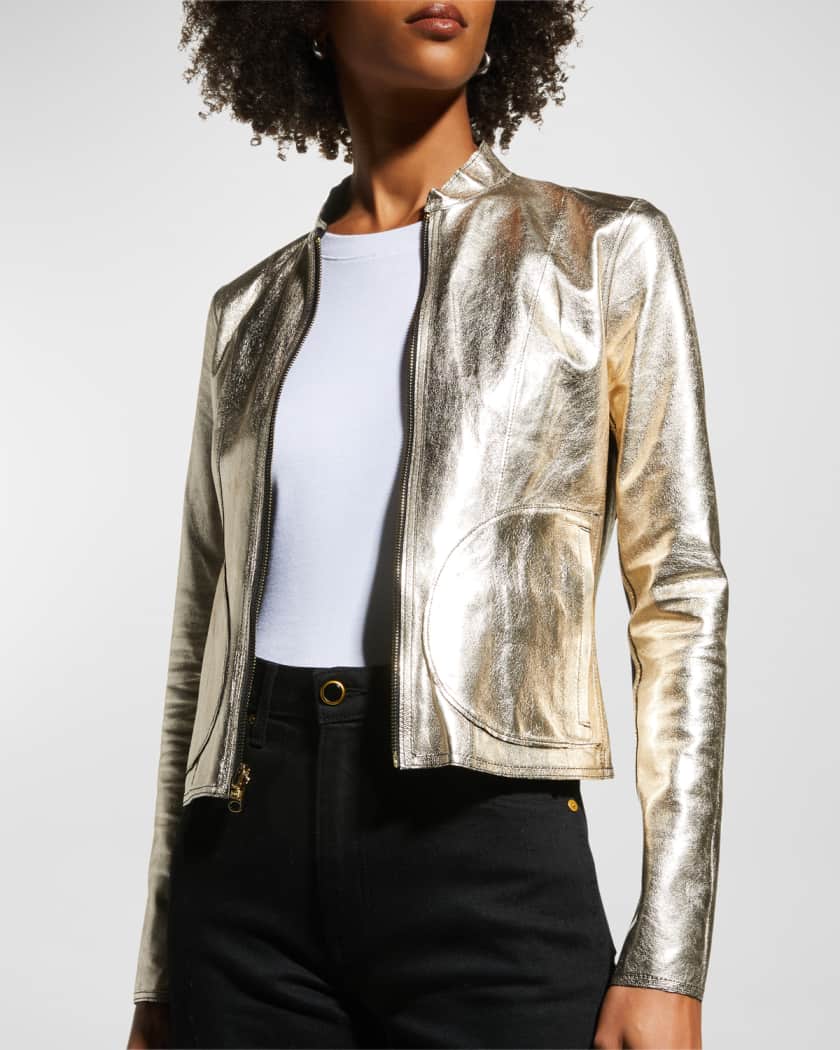 LaMarque Chapin Reversible Leather Bomber Jacket