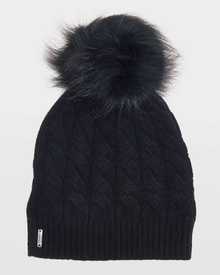 Gorski Cashmere Cable-Knit Beanie with