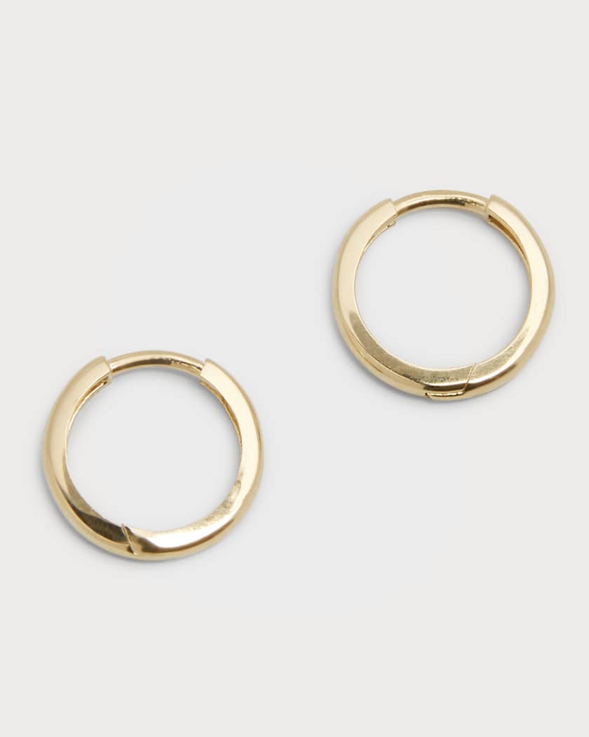 14k Gold Large Thick Hoop Earrings - Zoe Lev Jewelry