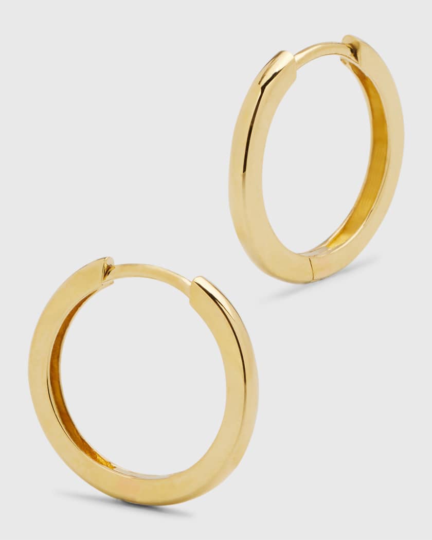 14k Gold Large Thick Hoop Earrings - Zoe Lev Jewelry