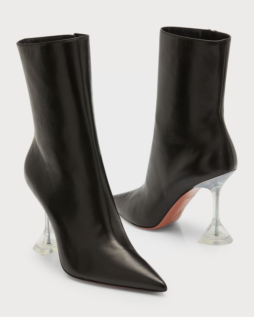 Clear bootie heels hot sale