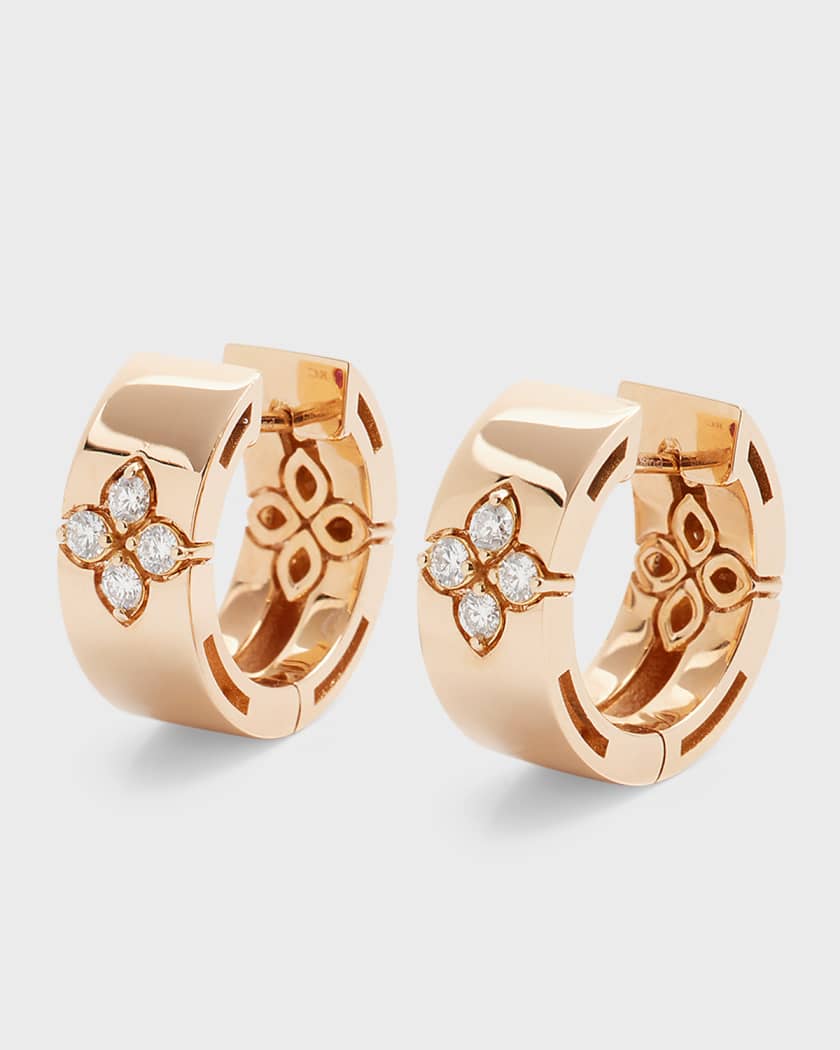 LV Fine Jewellery Star Blossom Earrings Studs with Diamonds in 18K Pink Gold