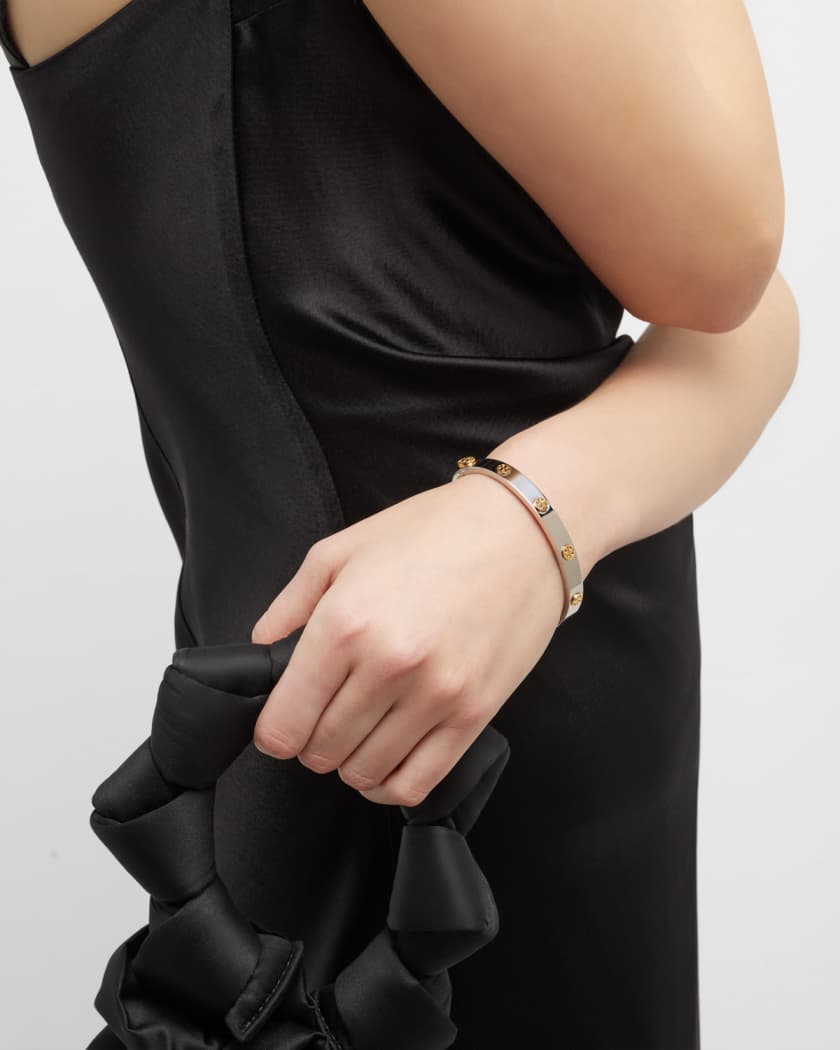 Miller Stud Enamel Hinged Bracelet: Women's Jewelry, Bracelets