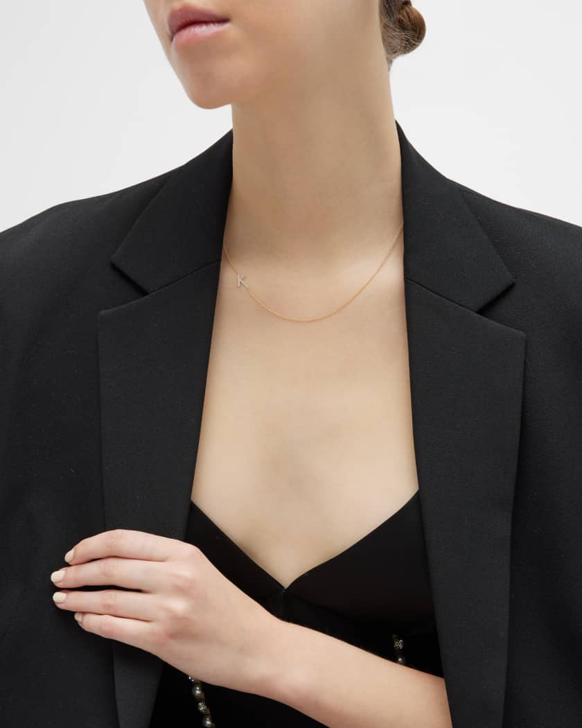 Asymmetrical best sale initial necklace