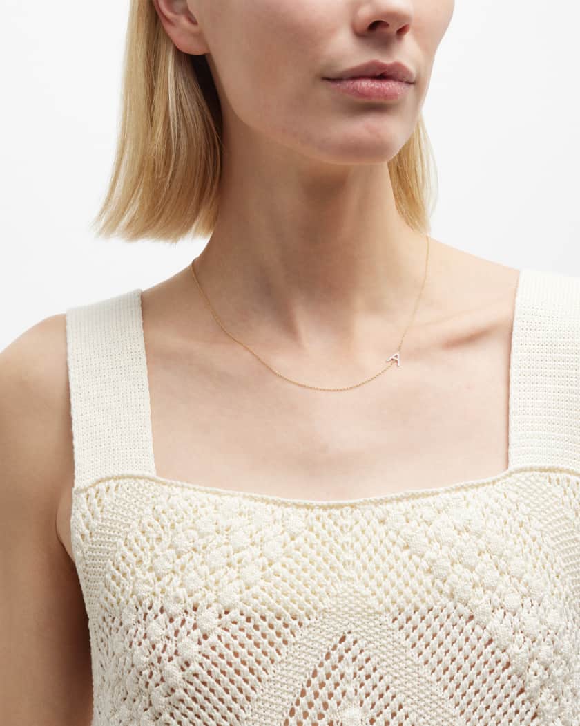 Zoe lev hotsell asymmetrical initial necklace