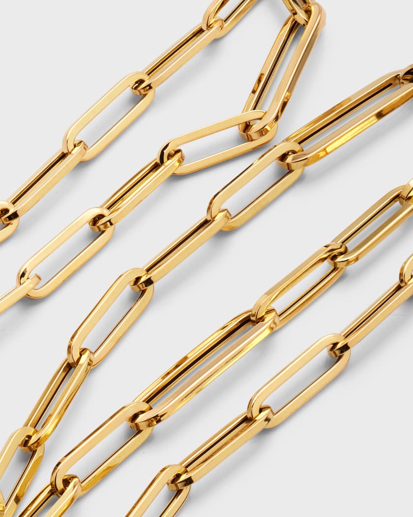 Roberto Coin Paperclip Necklace Chain in 18k Yellow Gold