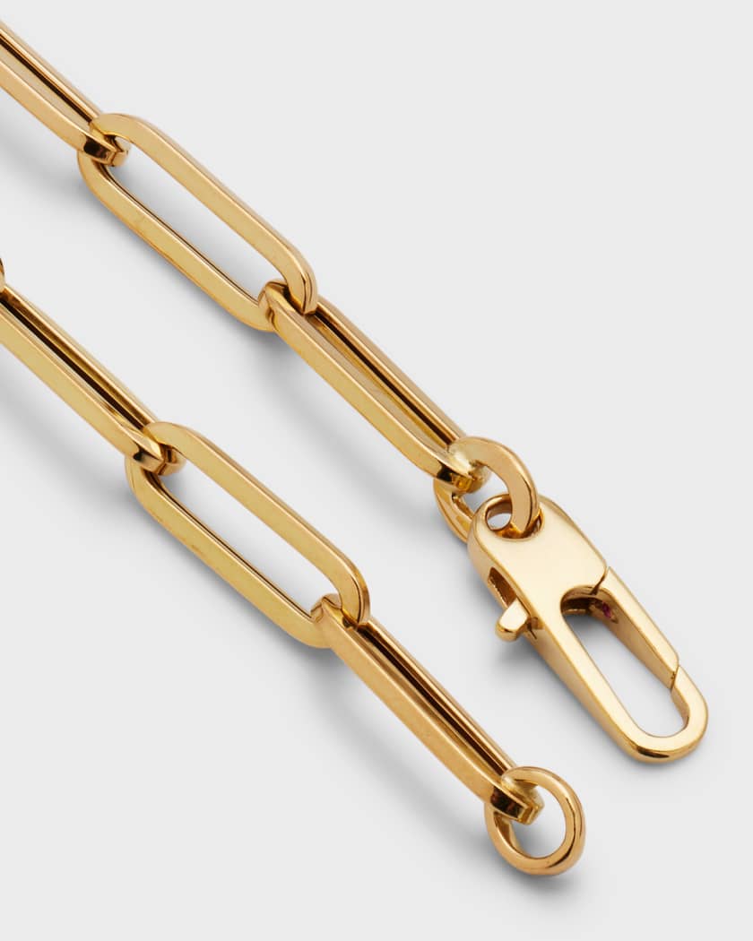 18k gold 2024 paperclip chain necklace