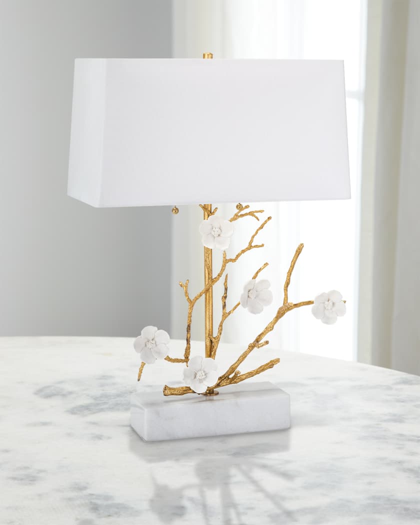 Hugo, Crystal, Brass and Marble Desk Lamp