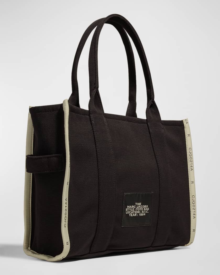 The Large Jacquard Denim Tote Bag in Black - Marc Jacobs