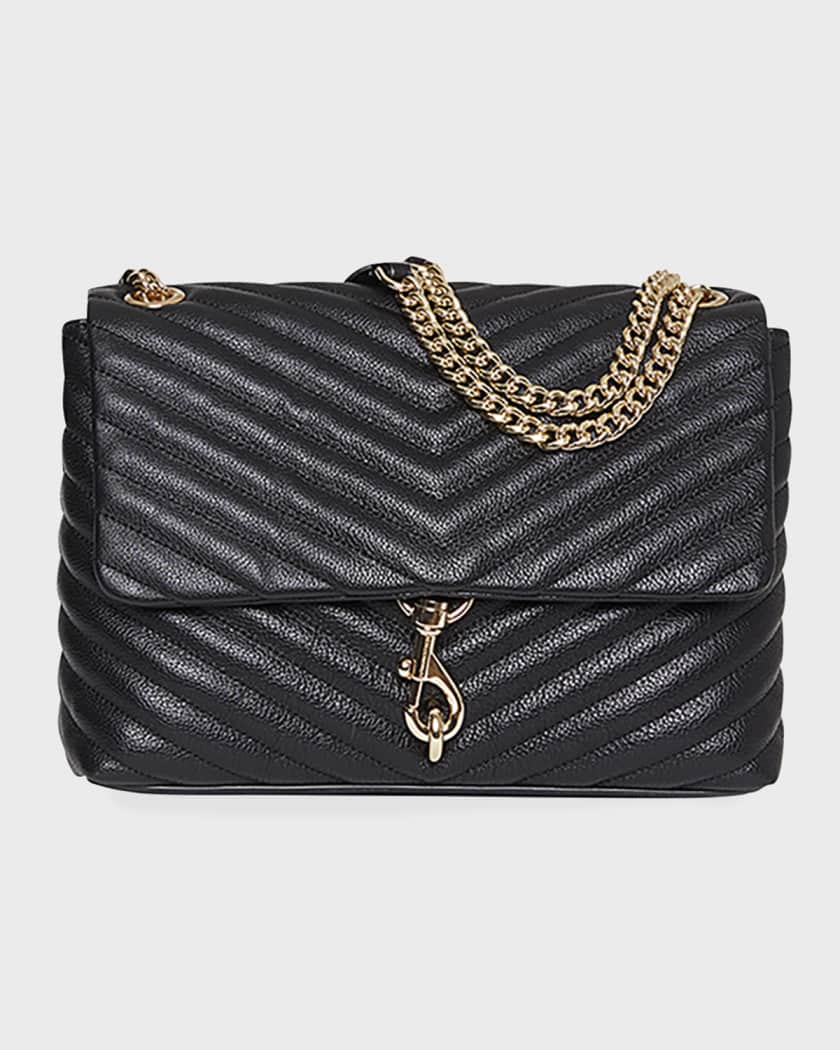 Edie quilted leather flap shoulder bag best sale