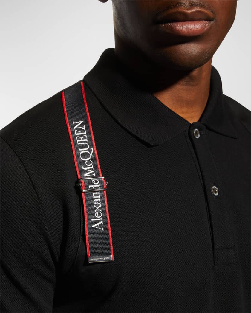 Alexander McQueen Logo Tape Cotton Piqué Polo