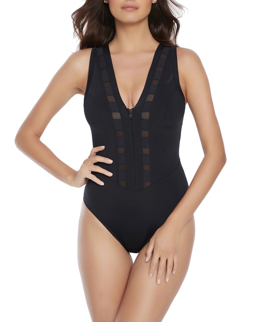Magicsuit Scuba Daniella Zip Front One Piece Swimsuit Neiman Marcus