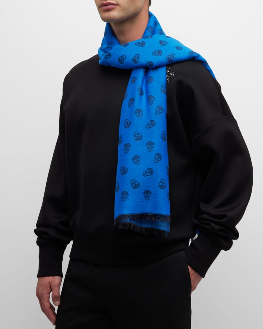 all-over skull print scarf