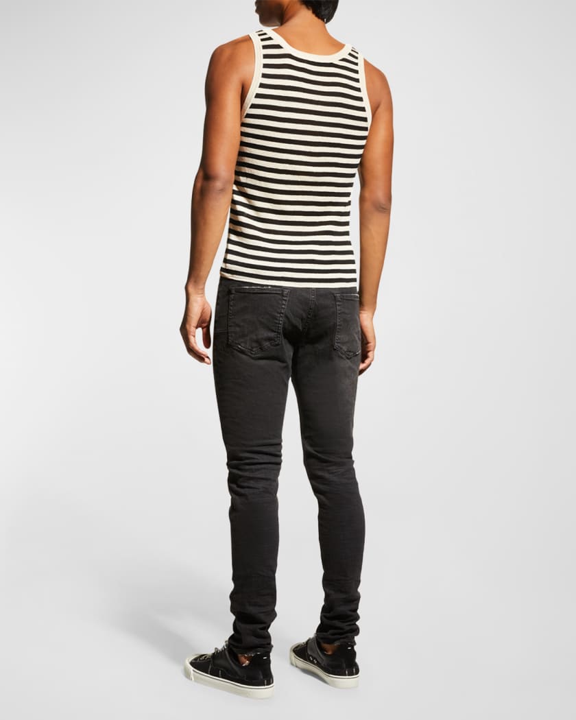 Men's Slim-Fit Distressed Low-Rise Skinny Jeans