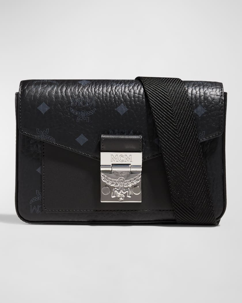 Millie Visetos Logo Leather Crossbody Bag