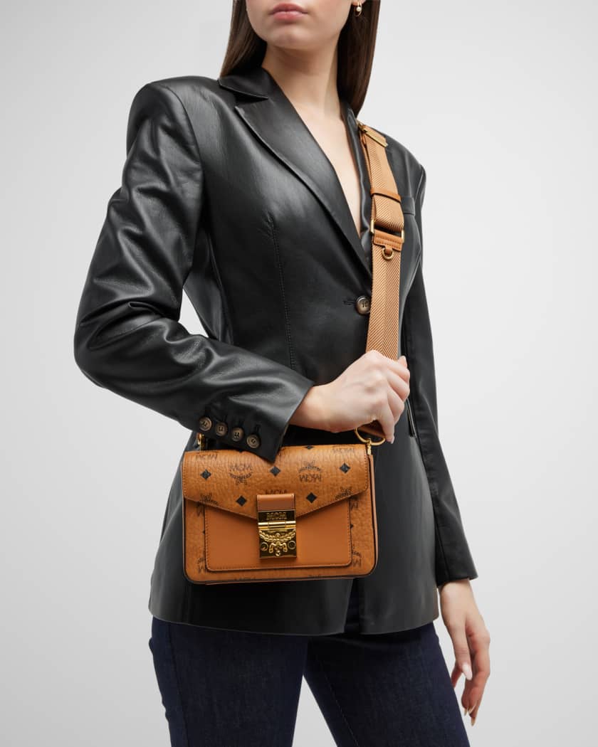 Small Millie Crossbody in Visetos Cognac