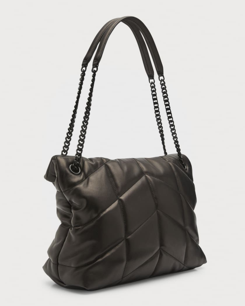 Puffer Medium Shoulder Bag in Black - Saint Laurent