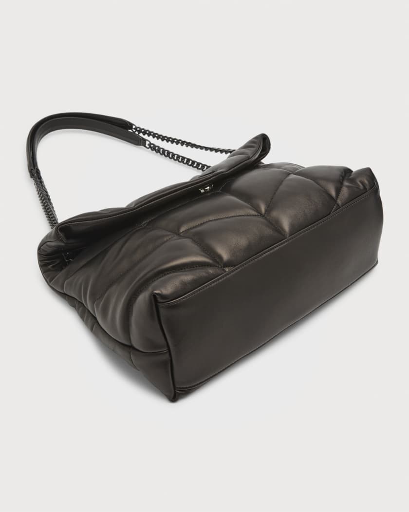 Puffer Medium Shoulder Bag in Black - Saint Laurent