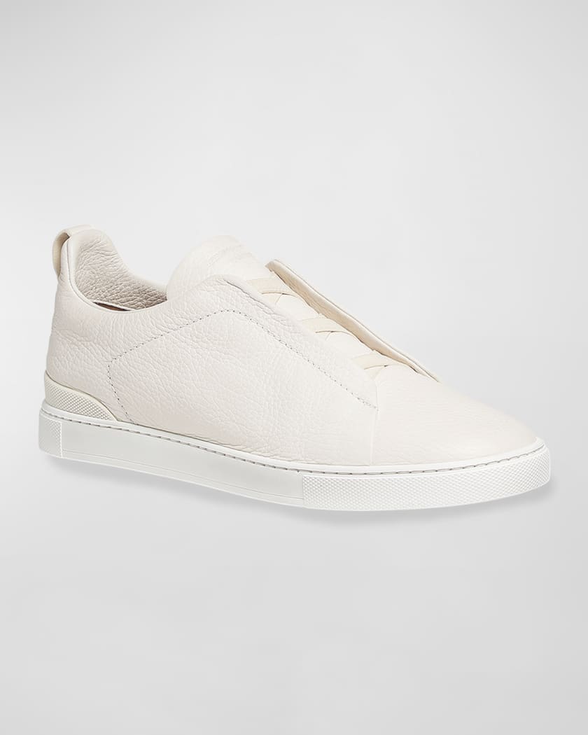 Men's Triple Stitch Deerskin Leather Sneakers