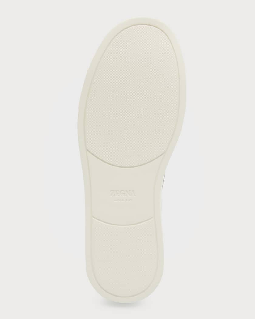 Men's Triple Stitch Deerskin Leather Sneakers