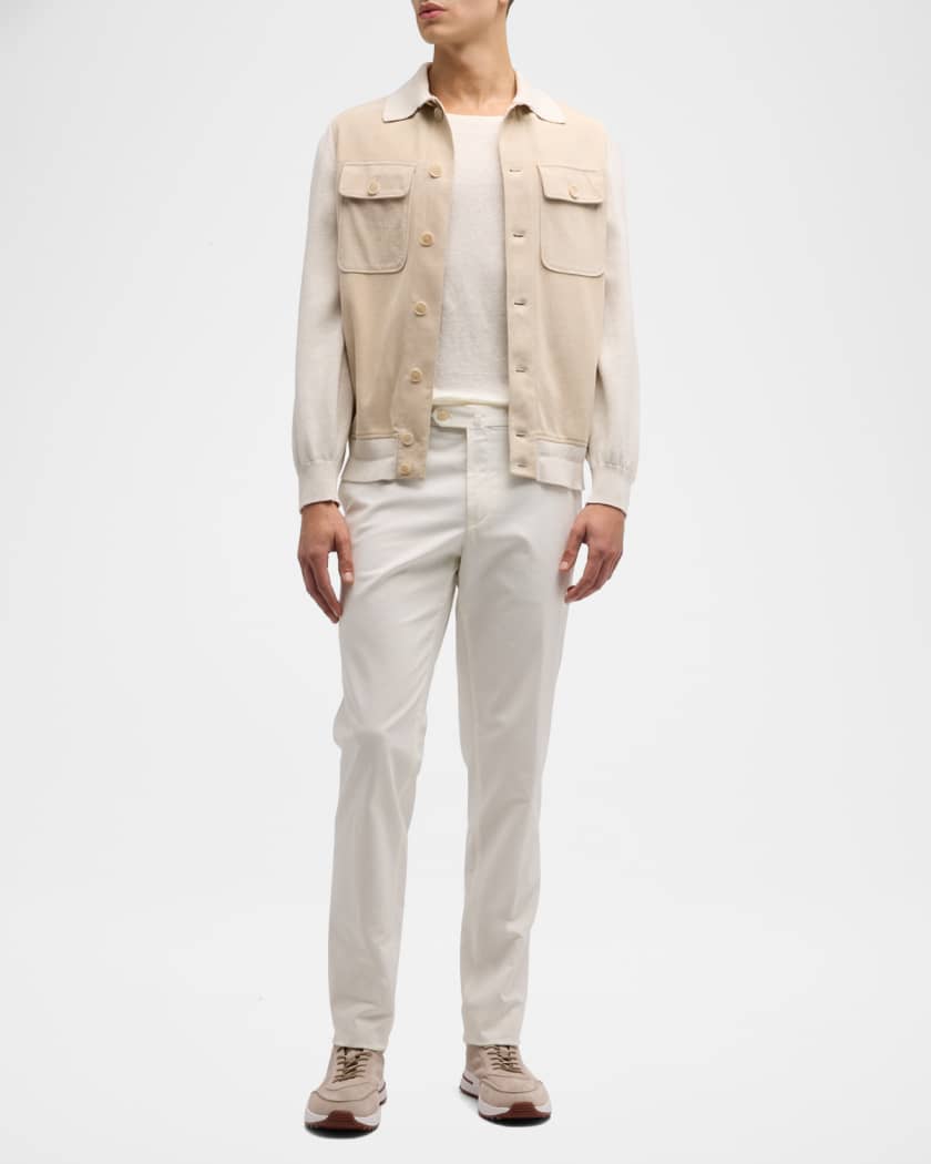 Loro Piana Men's Slim Sport Cotton Dyed Trousers | Neiman Marcus