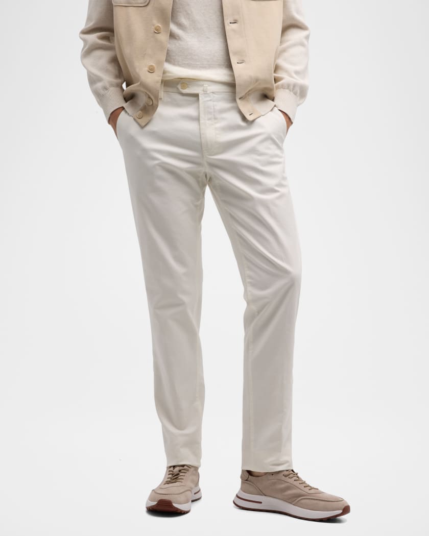 Loro Piana Men's Slim Sport Cotton Dyed Trousers | Neiman Marcus