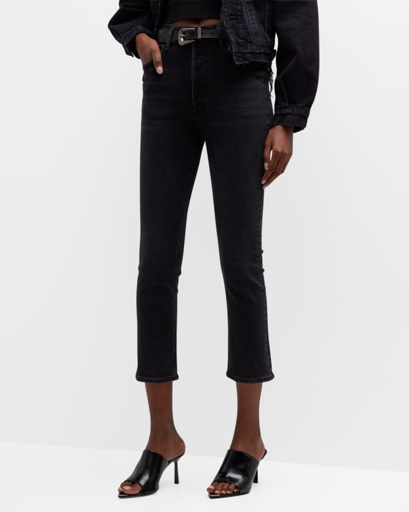 AGOLDE Riley High Rise Straight Leg Jeans Neiman Marcus