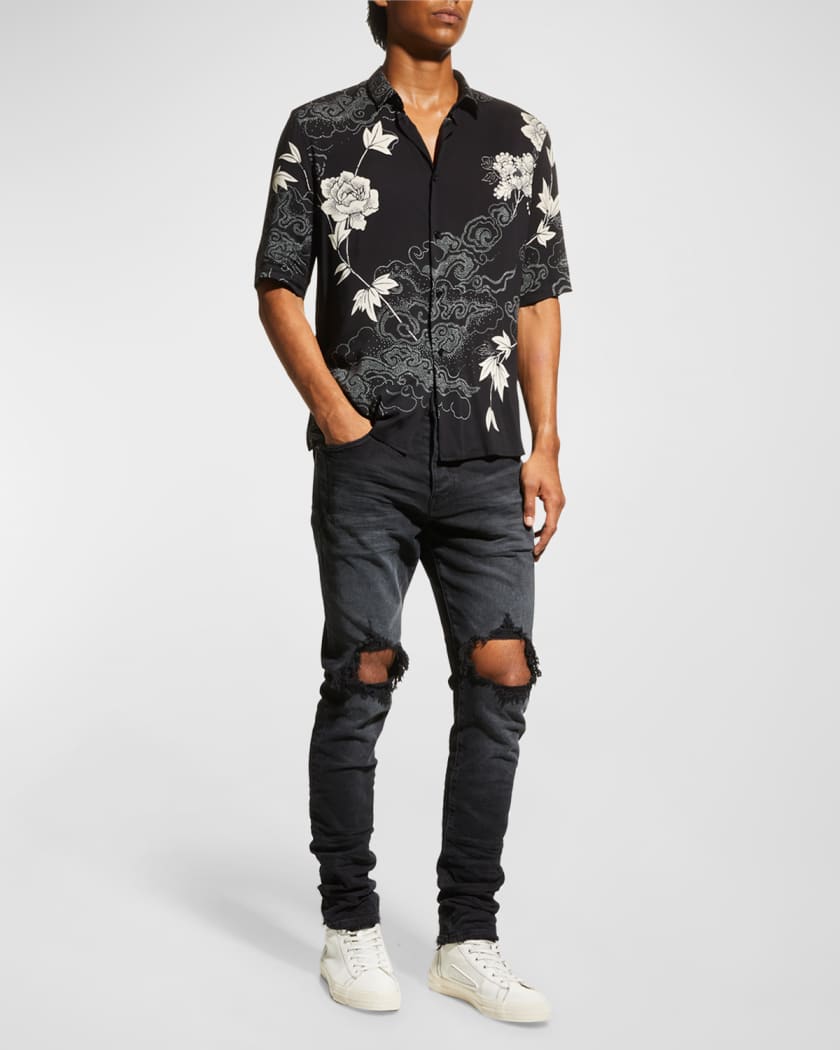 Men's Whiskered Blowout Skinny Jeans