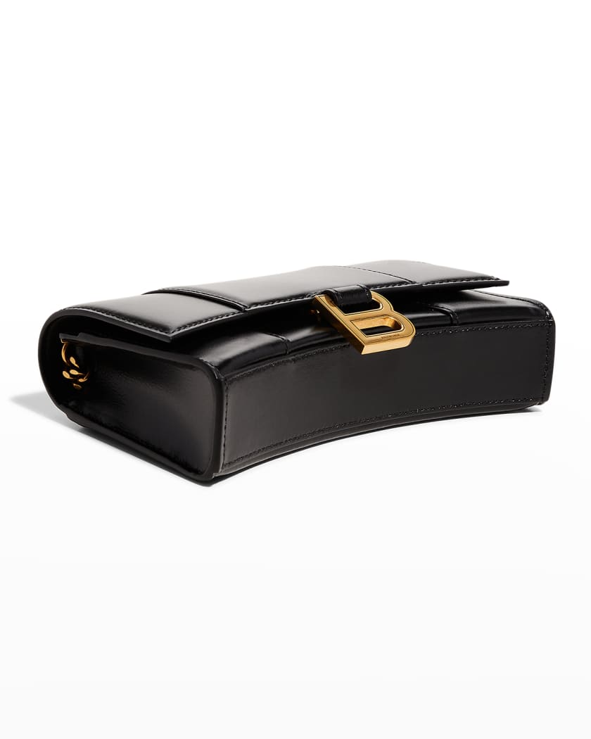 Balenciaga Leather Hourglass Wallet on Chain 656050 Black Pony-style  calfskin ref.997887 - Joli Closet