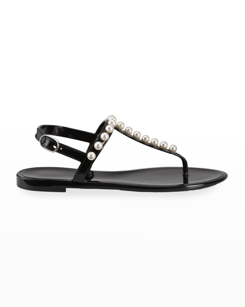 Stuart weitzman studded 2025 jelly flat sandals