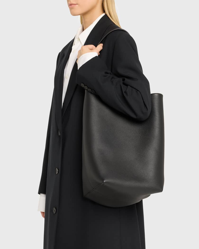 Park Leather Tote Bag in Black - The Row