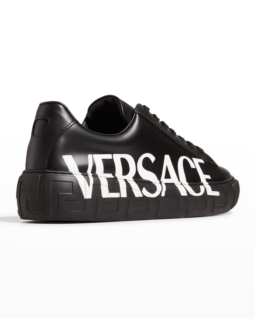 Gentleman vriendelijk Petulance Beangstigend Versace Men's Logo Leather Low-Top Sneakers | Neiman Marcus