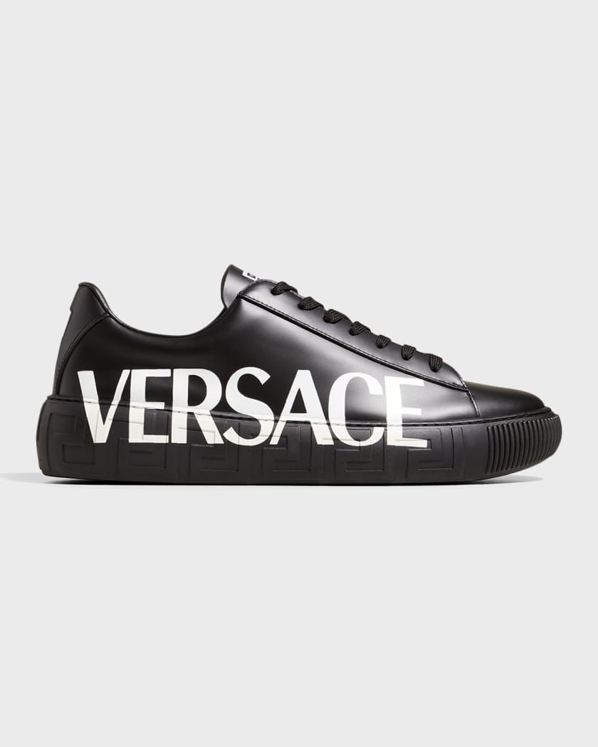 Lignende inden for zebra Versace Men's Logo Leather Low-Top Sneakers | Neiman Marcus