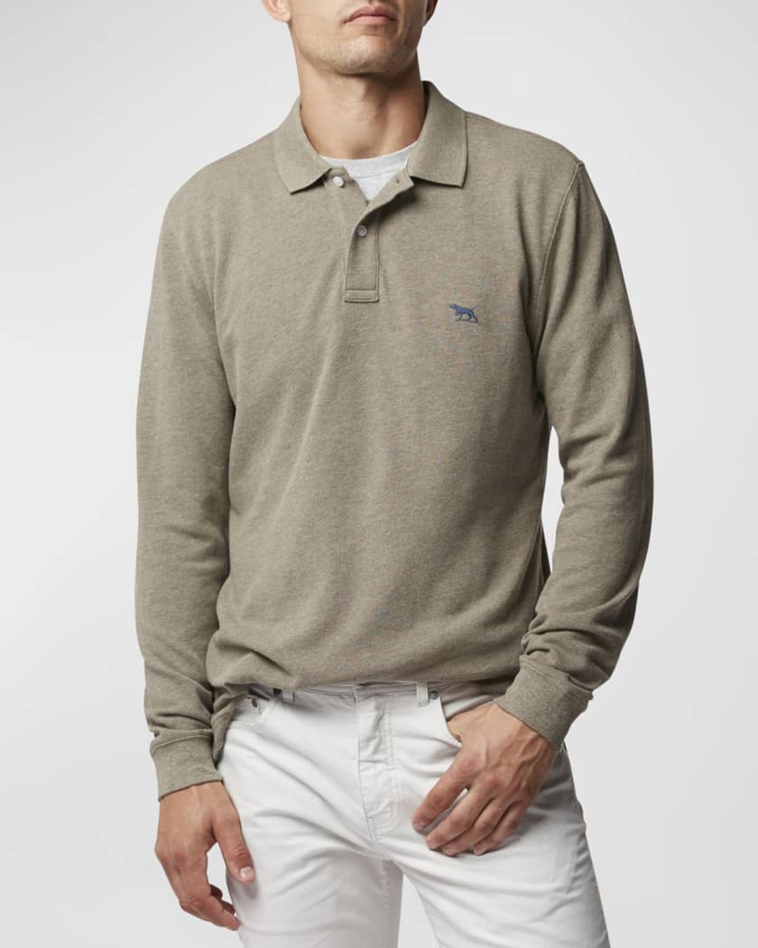 Men's Long Sleeve Banded Polo Shirt