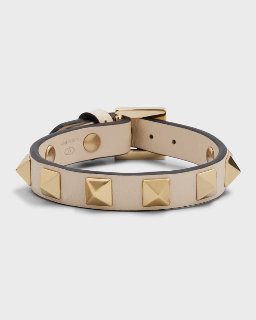 Garavani Rockstud Leather Buckle Bracelet | Neiman Marcus