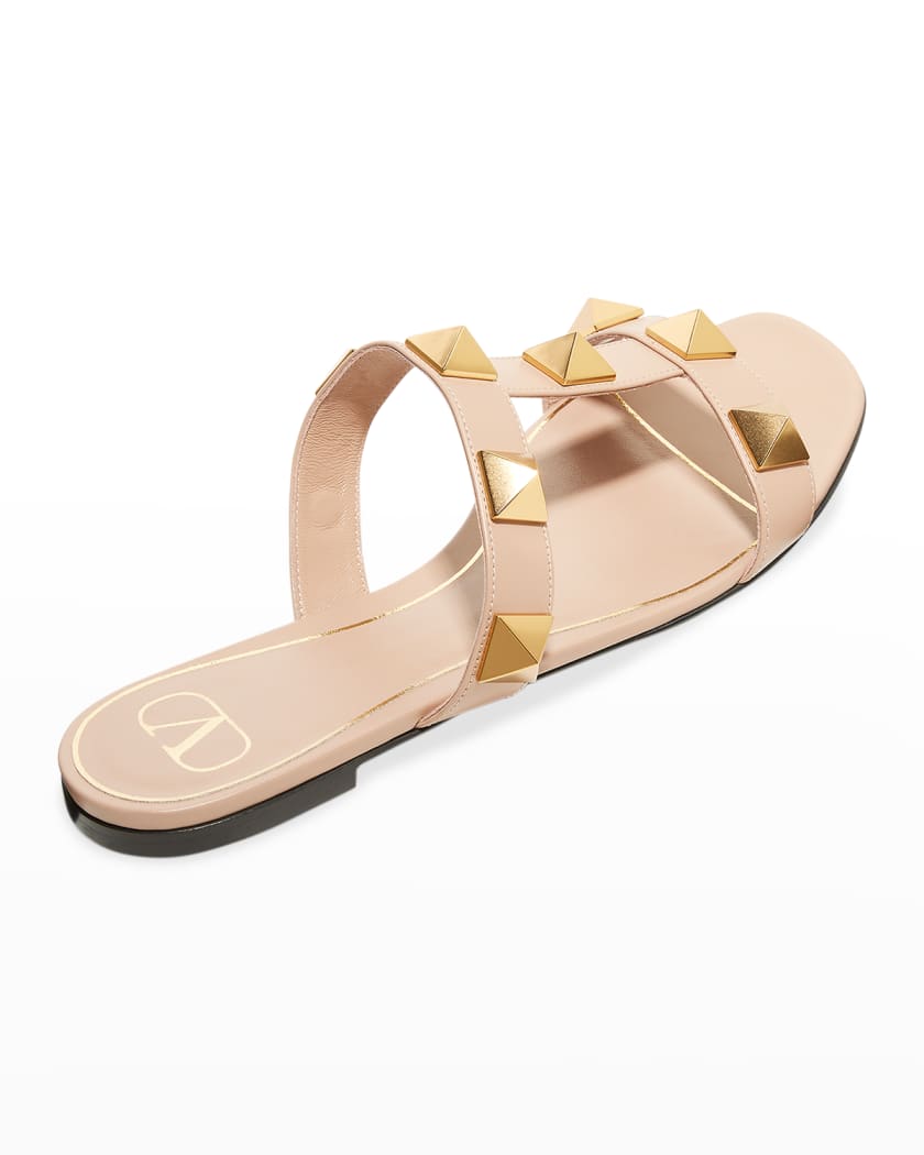 Valentino Garavani Roman Stud Flat Slide Sandals