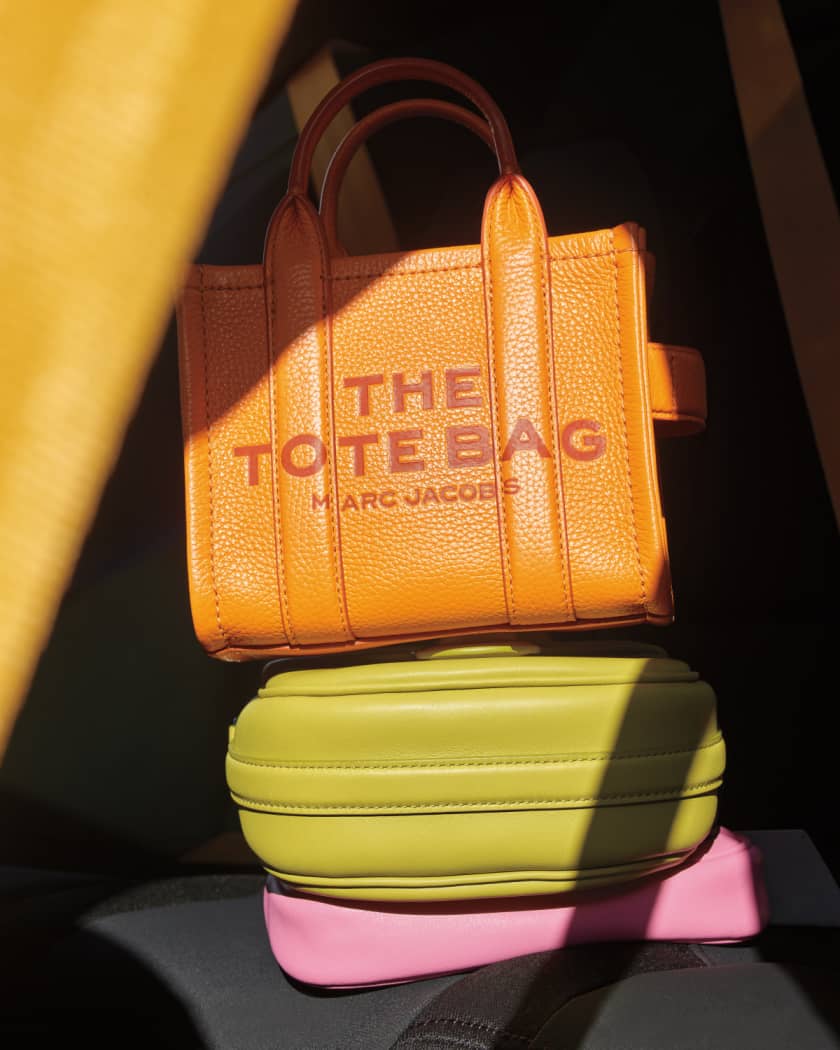 The Mini Leather Tote Bag in Orange - Marc Jacobs