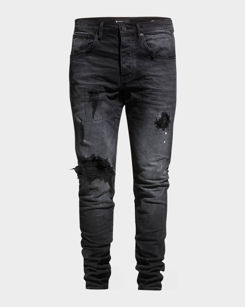 LV Spray Denim Pants - Men - Ready-to-Wear