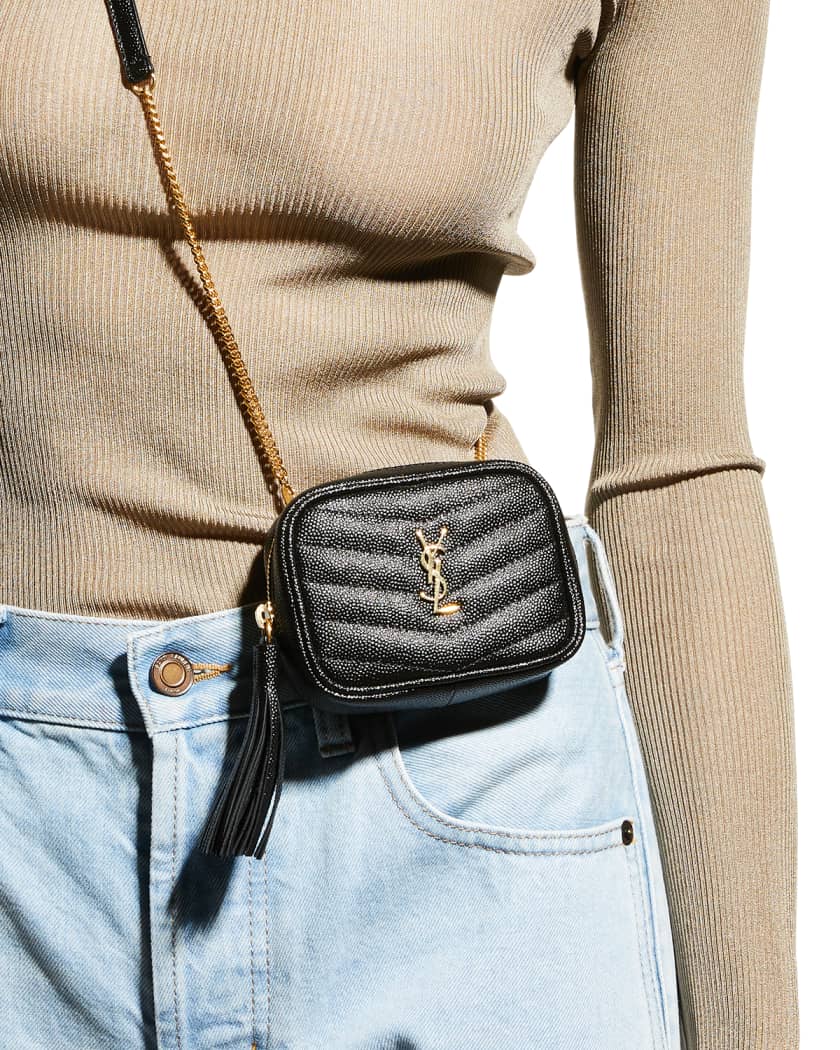Saint Laurent Lou Baby Ysl Quilted Grain De Poudre Belt Bag Neiman Marcus