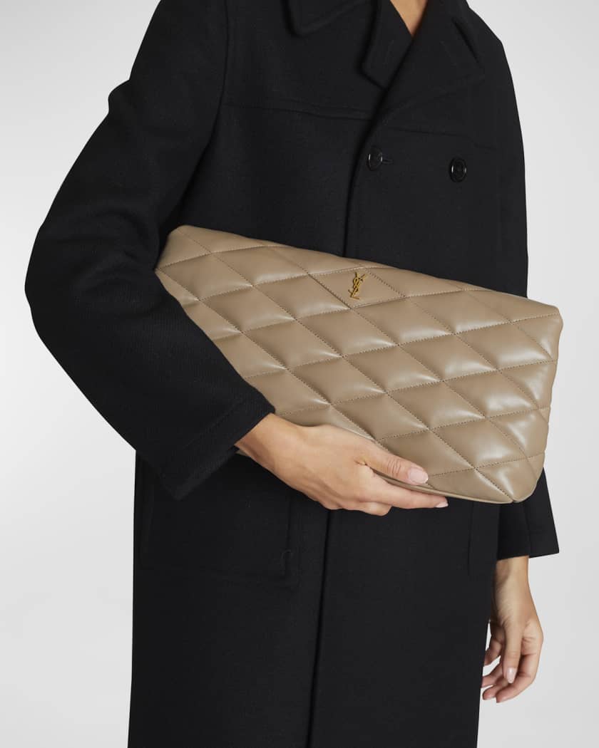 Sade quilted leather clutch