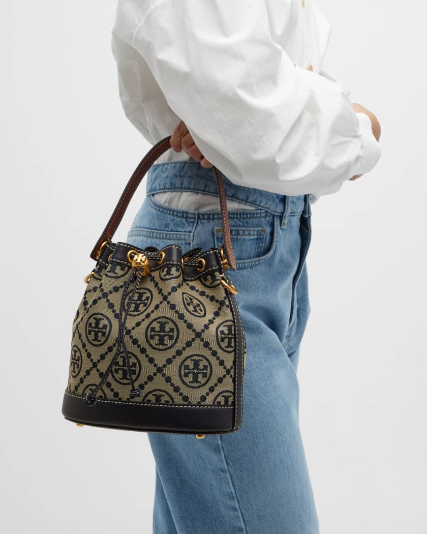 Tory burch t monogram jacquard bucket bag new arrivals
