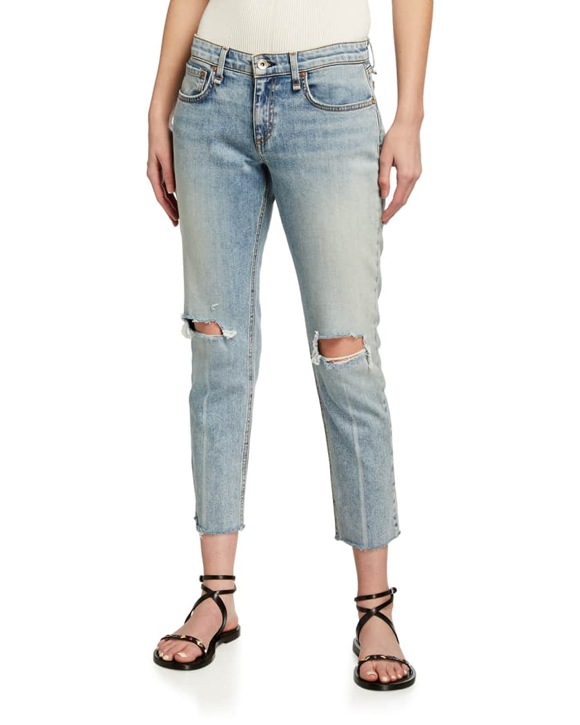 Rag Bone Dre Low Rise Slim Boyfriend Jeans Neiman Marcus