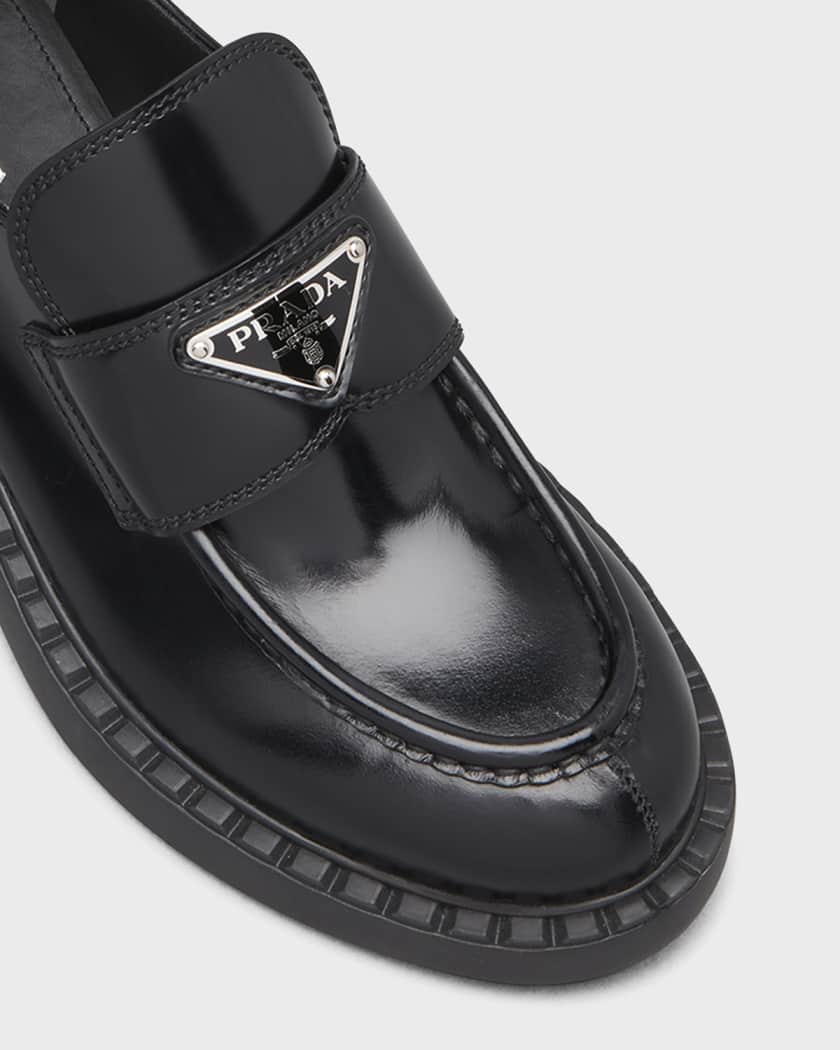 Prada patent shop leather loafers