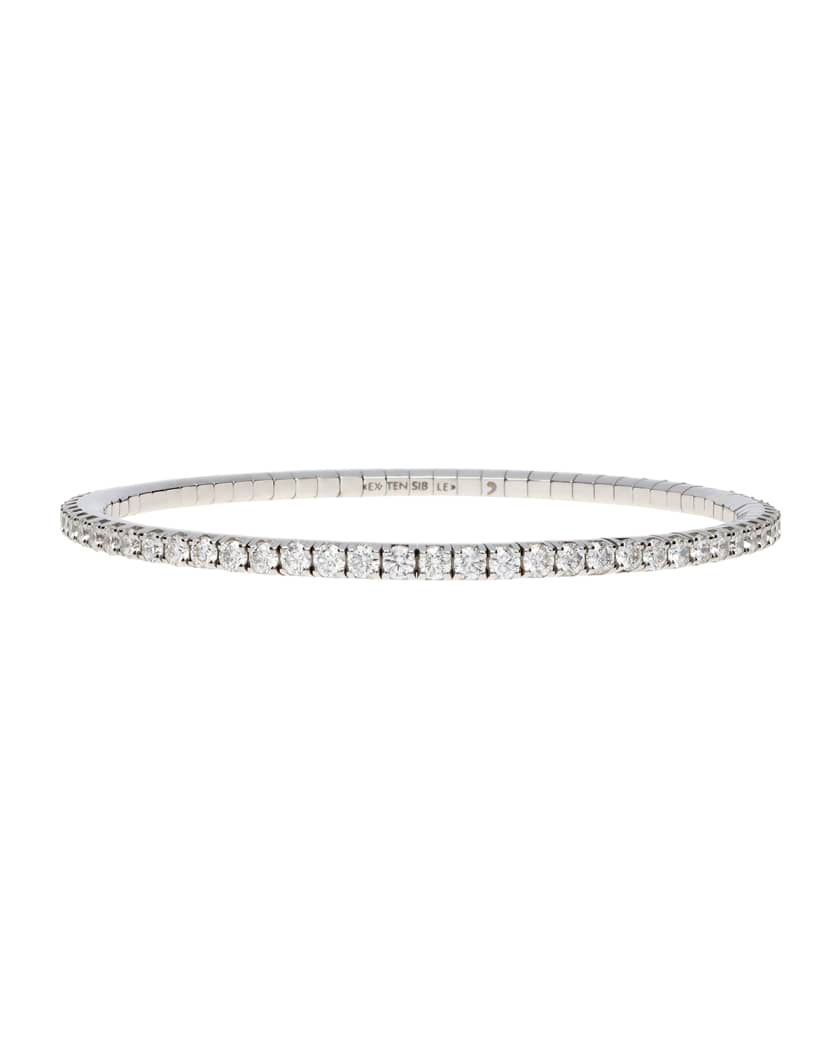 Ex Tensible 18k Round Diamond Stretch Bracelet Neiman Marcus