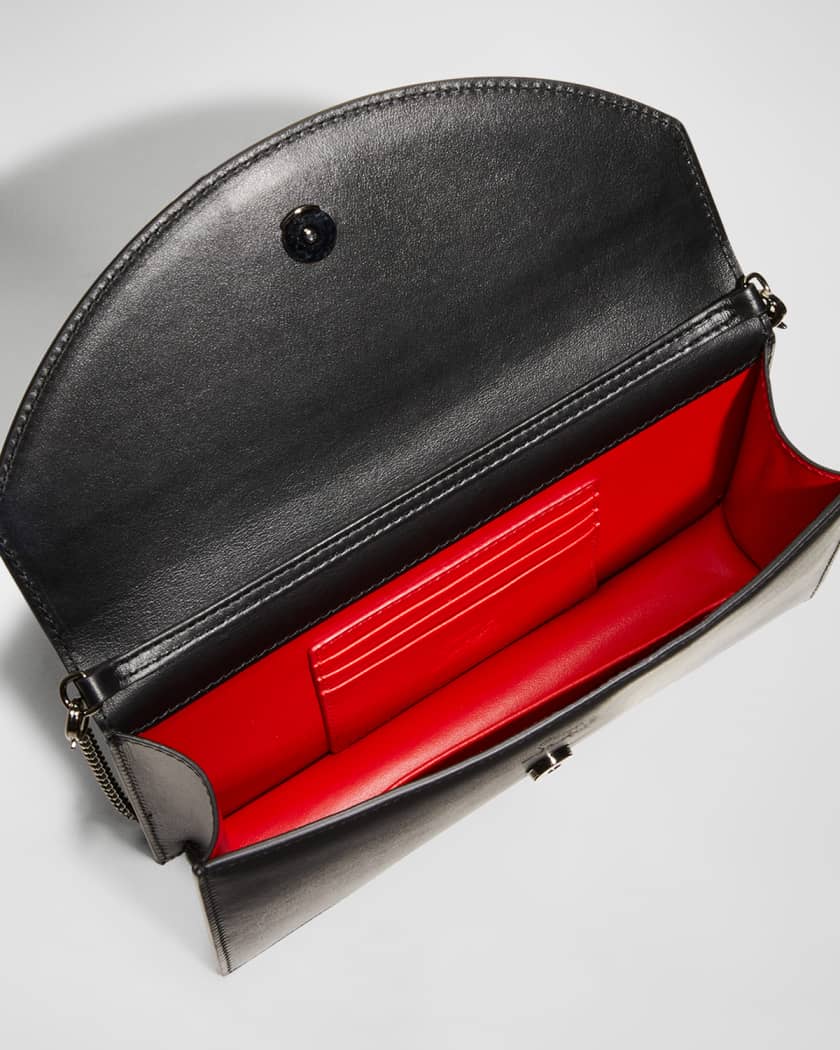 Christian Louboutin, Paloma black leather clutch