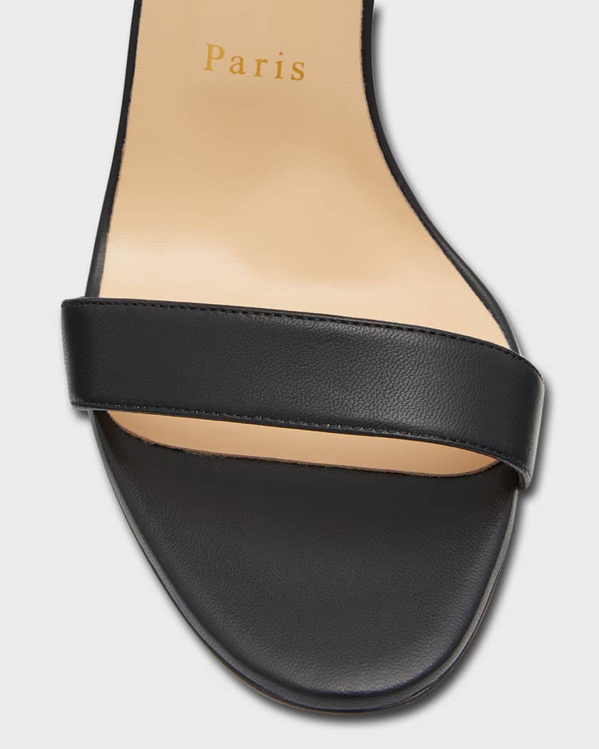 Black Loubigirl 100 leather sandals