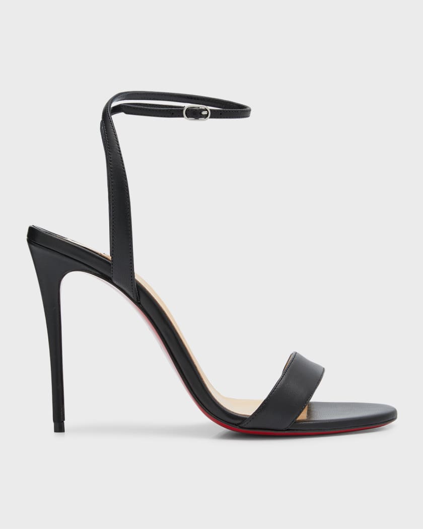 Christian Louboutin Loubigirl Ankle-Strap Red Sole Sandals, Black, Women's, 10 / 40eu