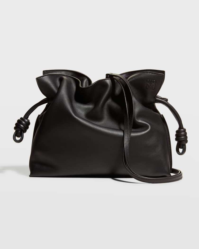 Black Flamenco mini leather clutch bag, LOEWE