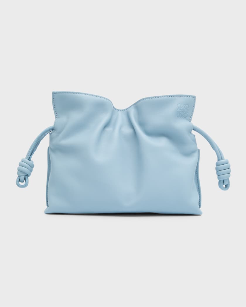 Flamenco Mini Clutch Bag in Napa Leather with Blind Embossed Anagram