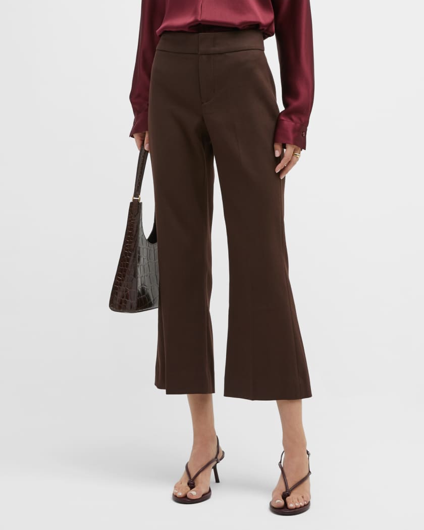 Cropped flared trousers